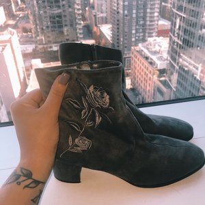 Velvet Gray Booties